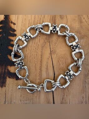 Micheal Dawkins Sterling Silver D-Ring Bracelet